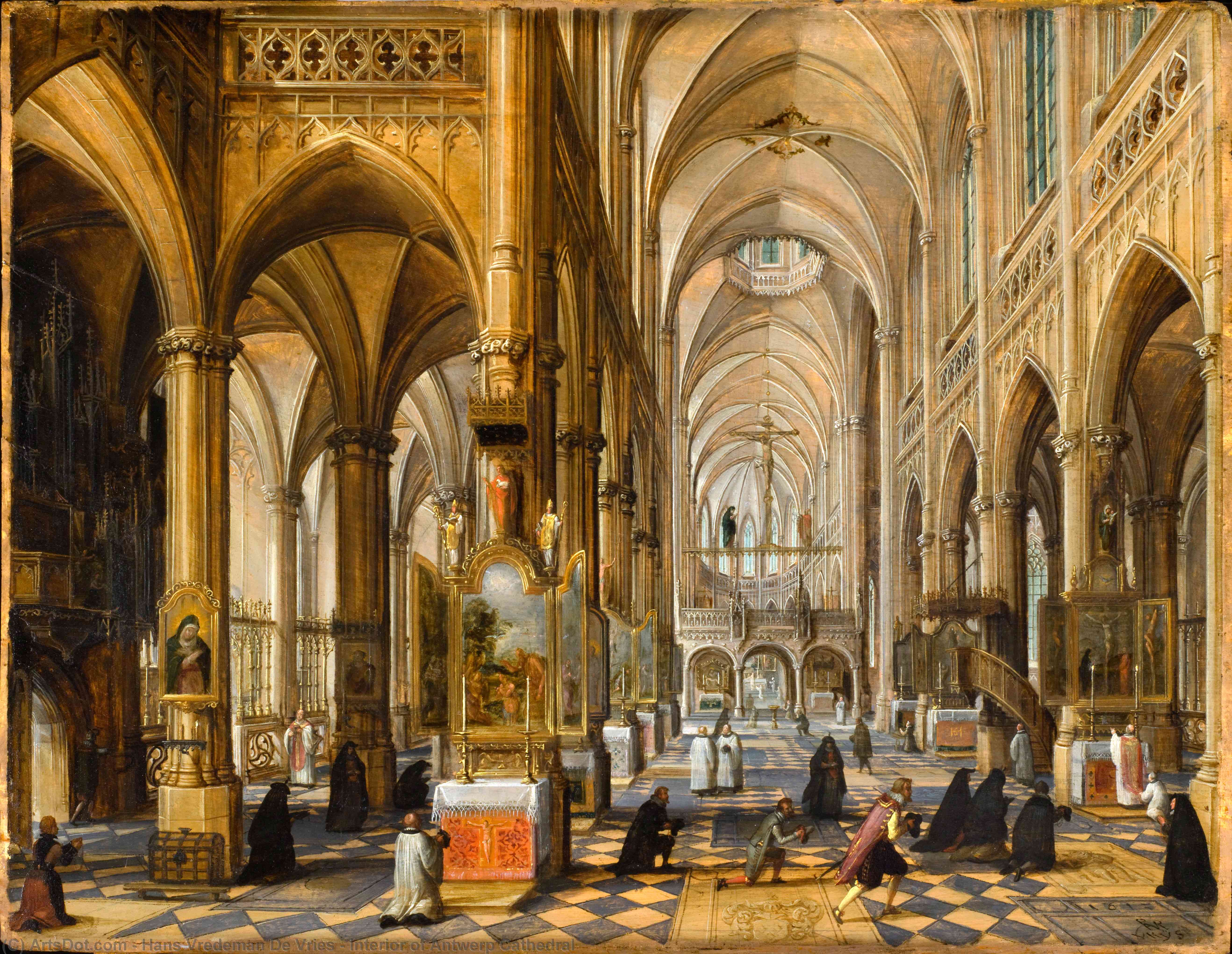 Interior Of Antwerp Cathedral — Hans Vredeman De Vries