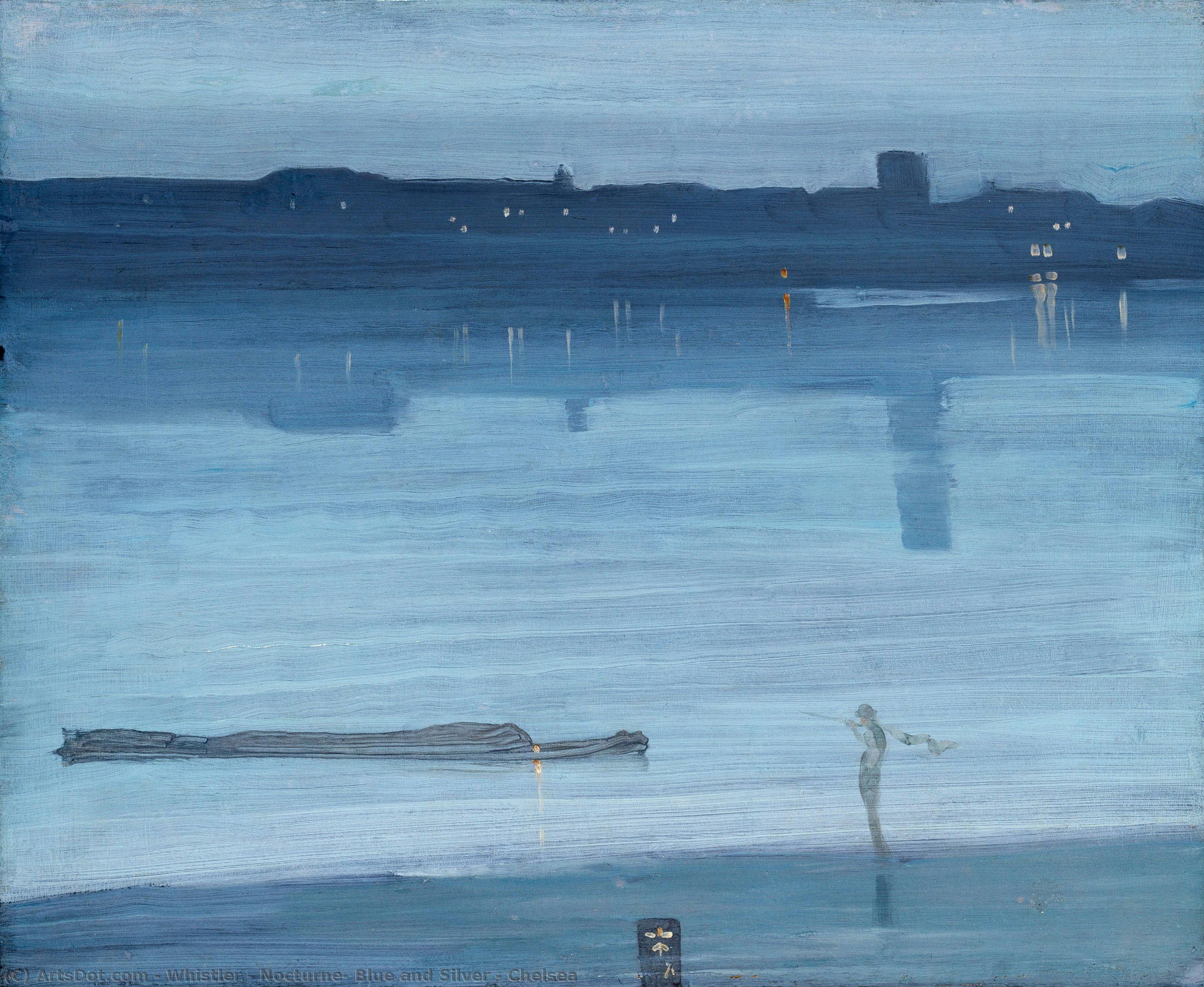 Nocturne: Blue And Silver - Chelsea — James Abbott Mcneill Whistler