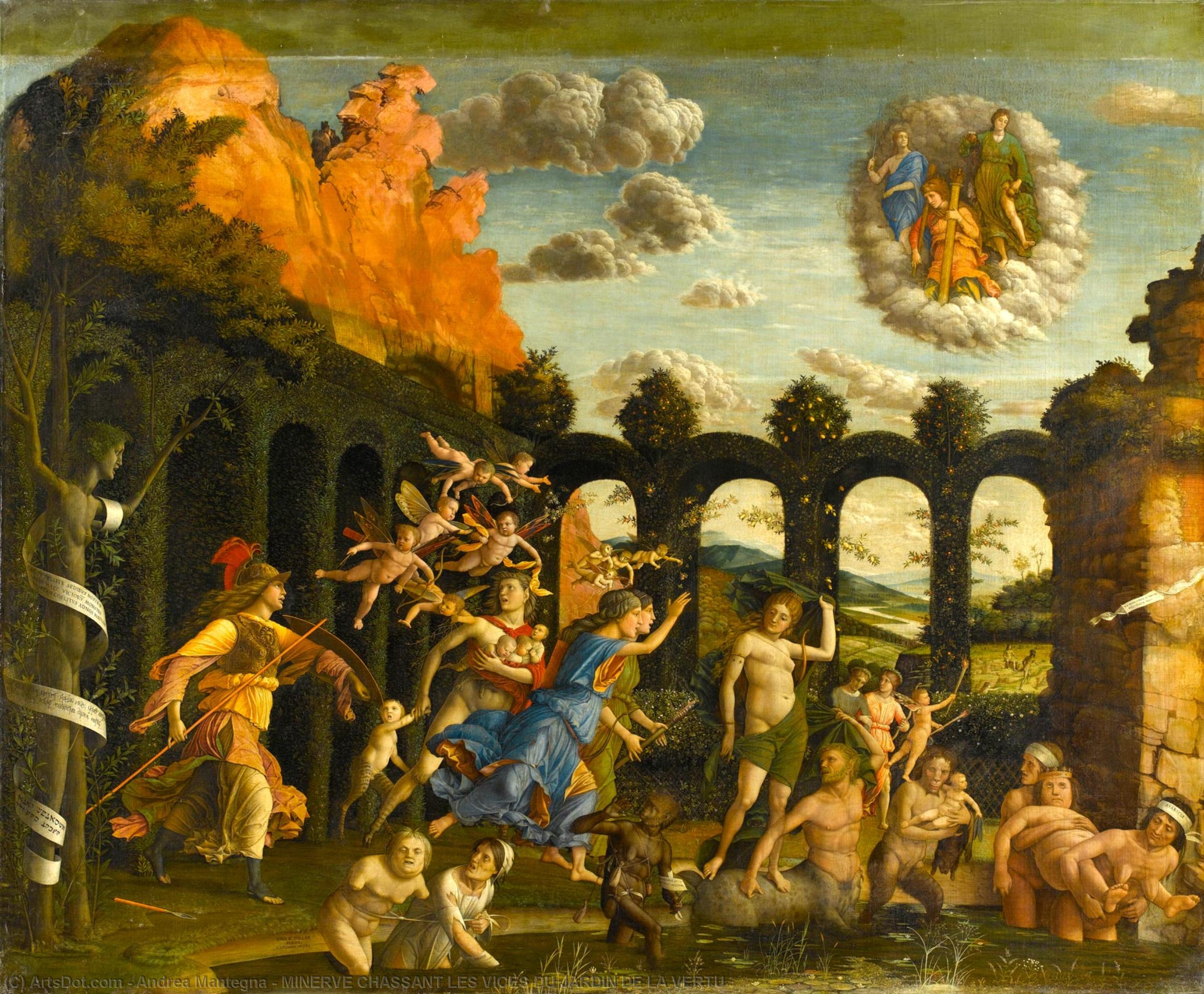 Minerve Chassant Les Vices Du Jardin De La Vertu — Andrea Mantegna