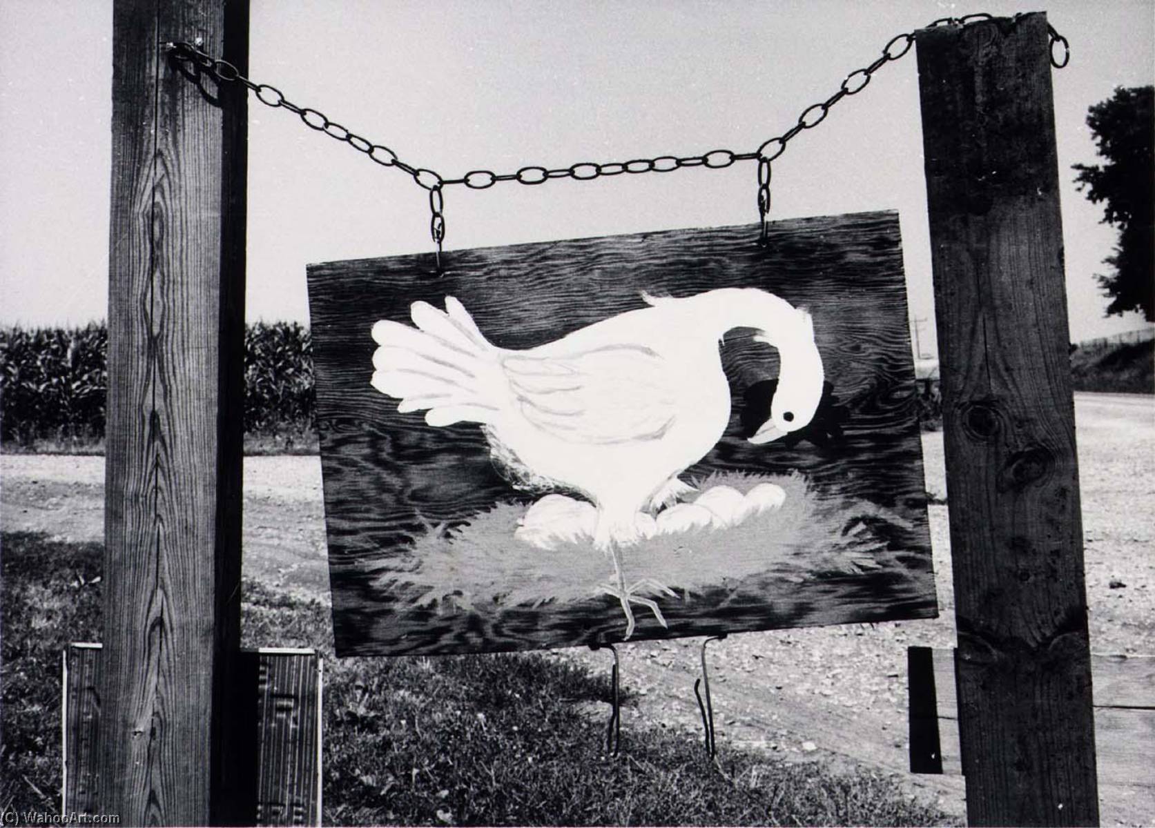 Egg Sign, Atchison County, From The Kansas Documentary Survey Project — Larry W Schwarm