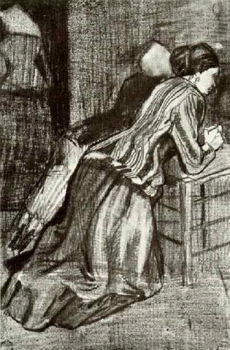 Two Women, Kneeling — Vincent Willem Van Gogh