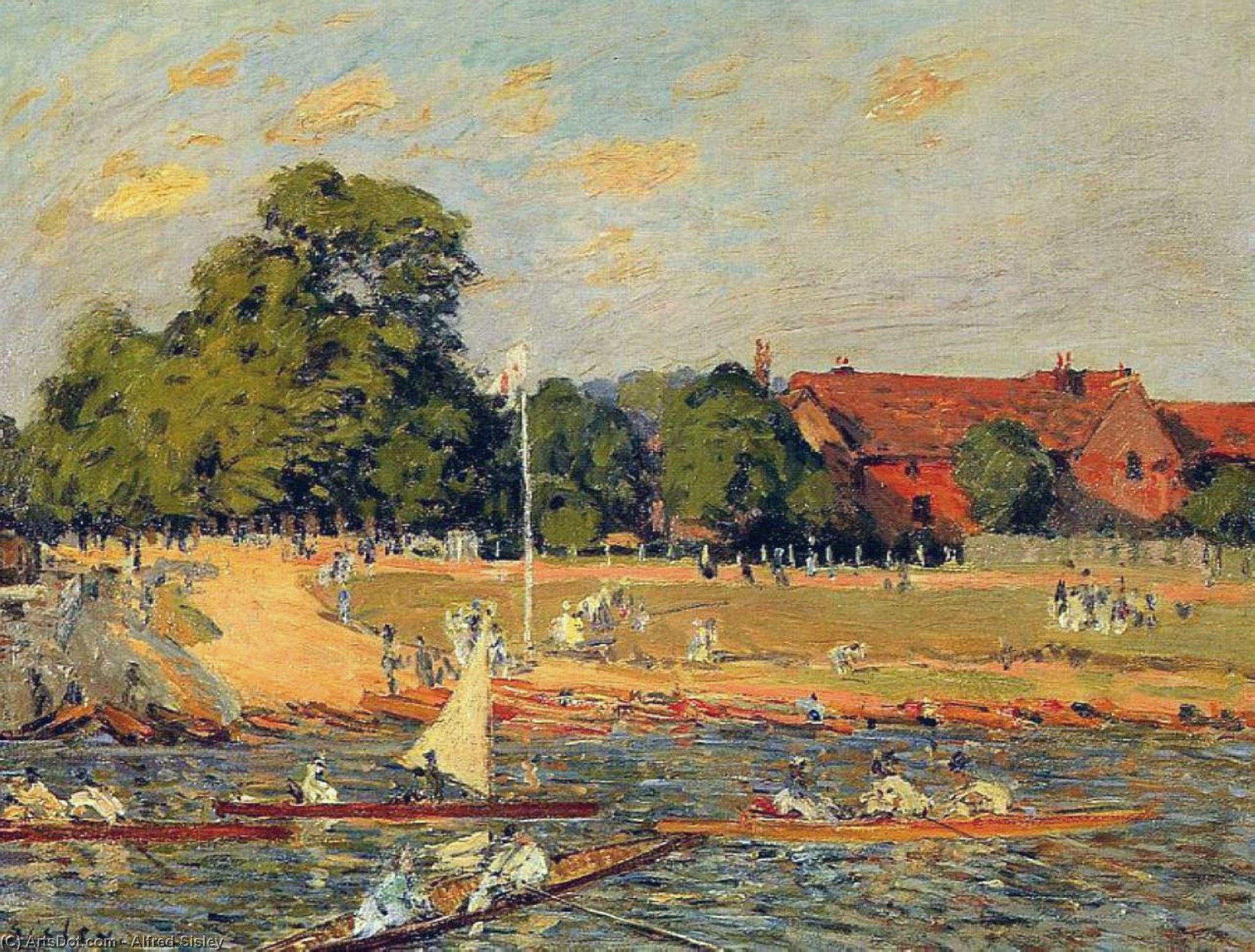 Regatta At Hampton Court — Alfred Sisley