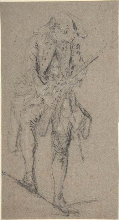 Standing Hunter Holding A Rifle — Nicolas Lancret