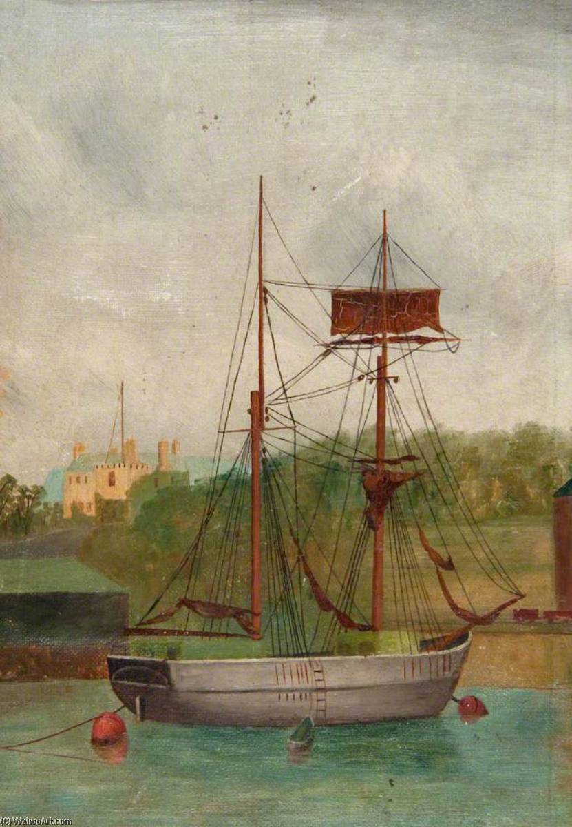 Landscape With Small Boat In The Foreground — Robert Lillie