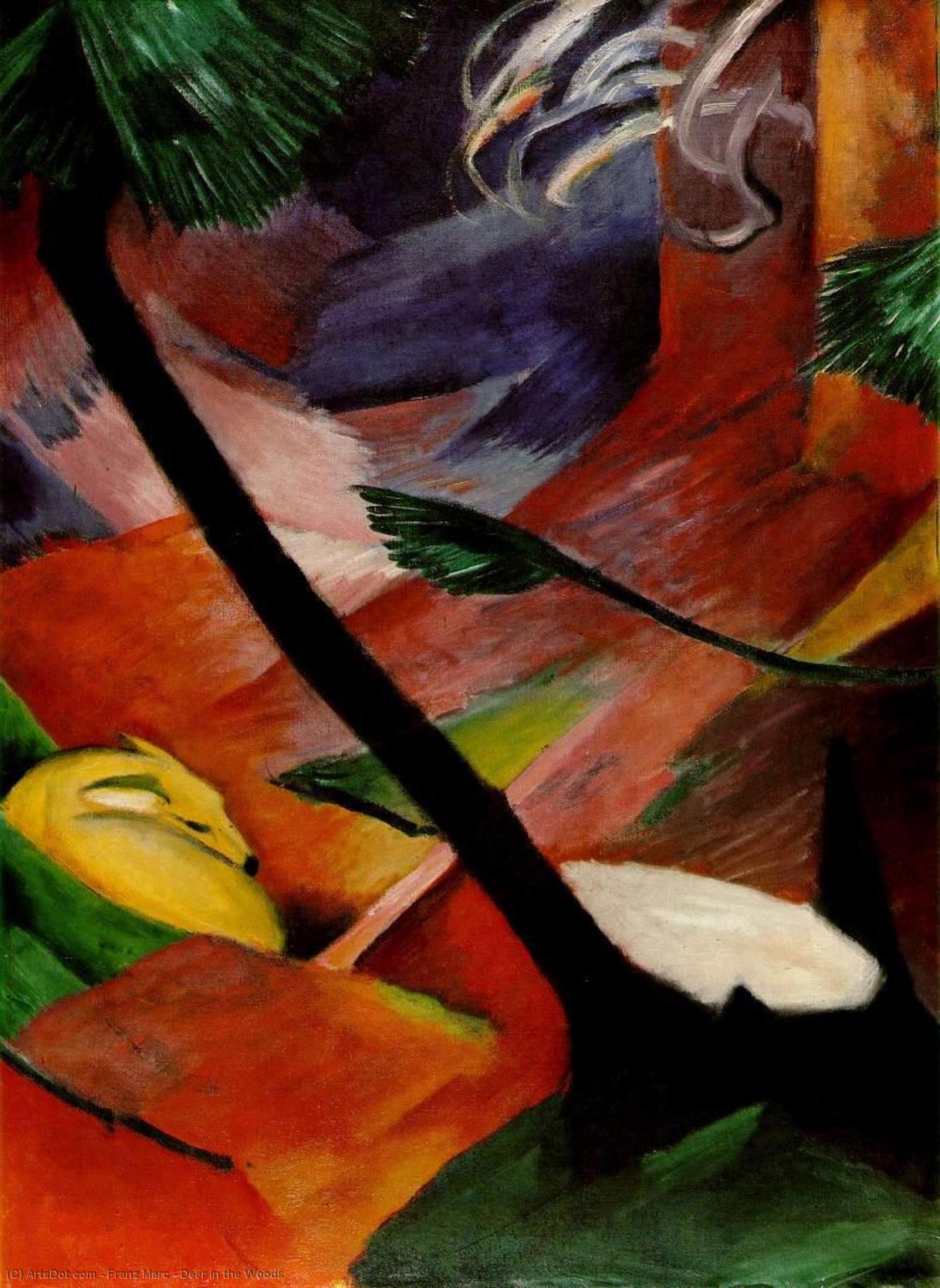 Deer In The Woods — Franz Marc