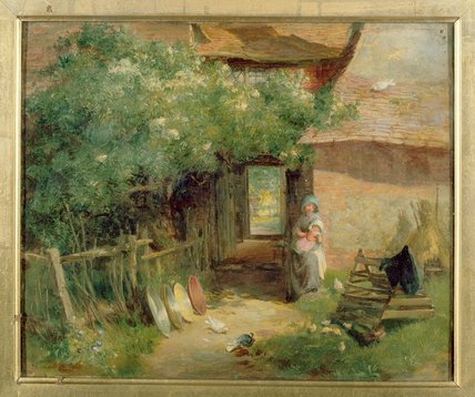 A Cottage Garden — Charles James Lewis