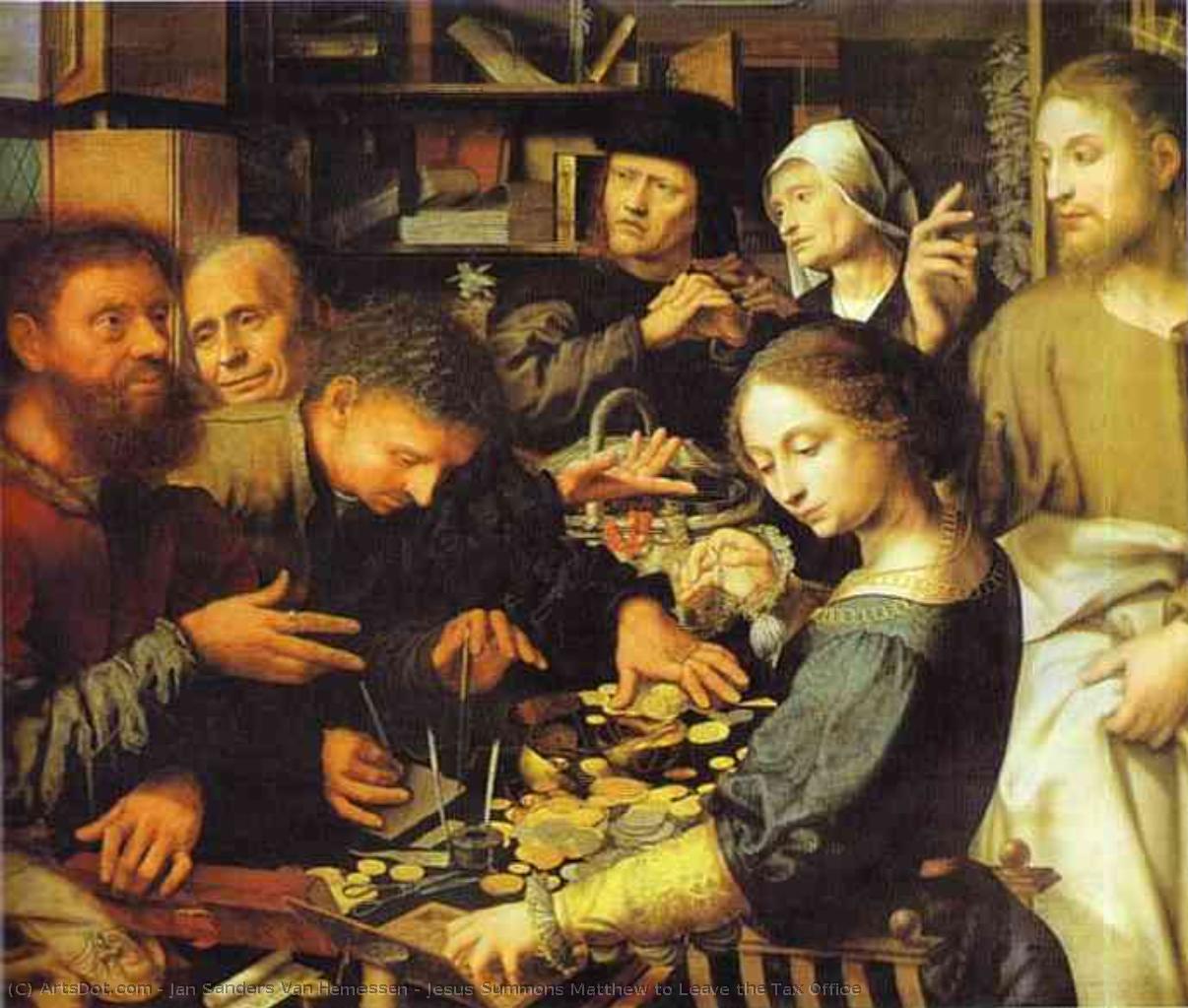 Jesus Summons Matthew To Leave The Tax Office — Jan Sanders Van Hemessen