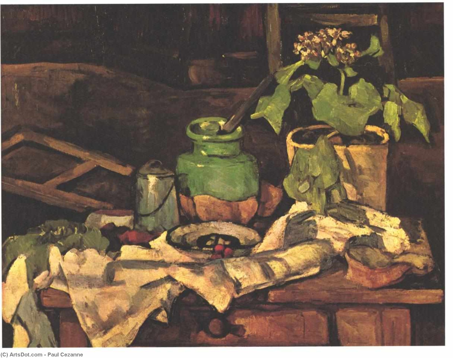 Flower Pot At A Table — Paul Cézanne