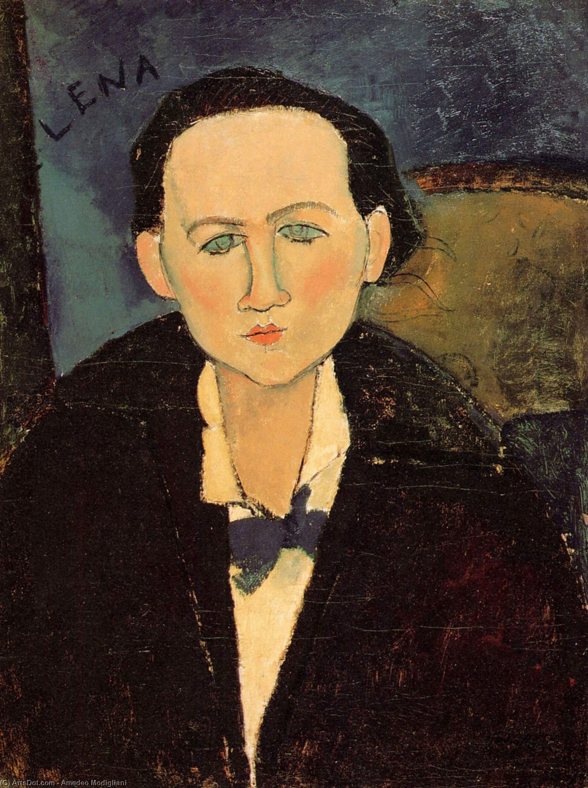 Portrait Of Elena Pavlowski — Amedeo Clemente Modigliani