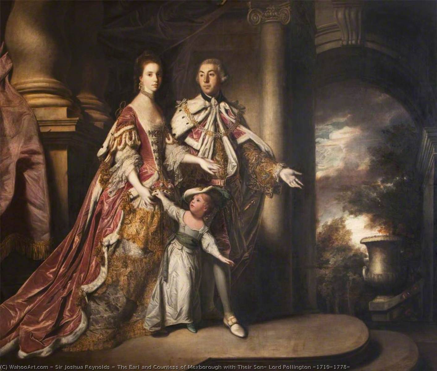 The Earl And Countess Of Mexborough With Their Son, Lord Pollington (1719–1778) — Sir Joshua Reynolds
