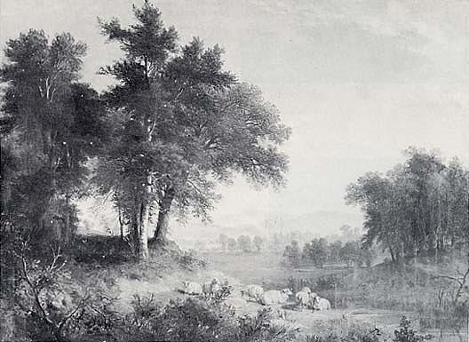 Landscape With Sheep, (painting) — Asher Brown Durand