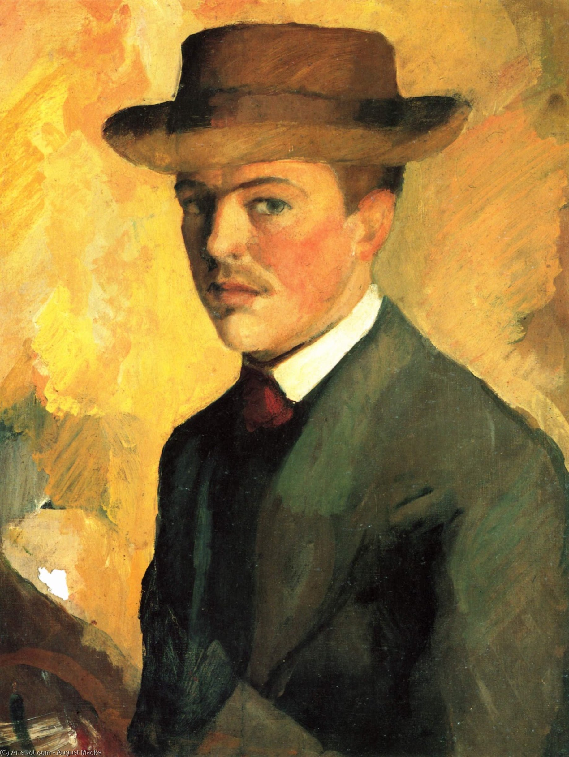 Self-portrait With Hat — August Macke