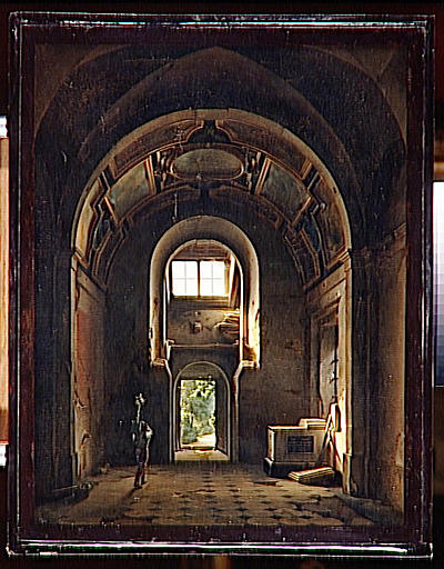 Interieur D'une Chapelle De L'eglise Des Feuillants A Paris — Louis-jacques-mandé Daguerre