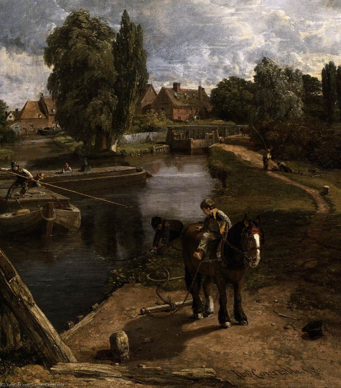 Flatford Mill (detail) — John Constable