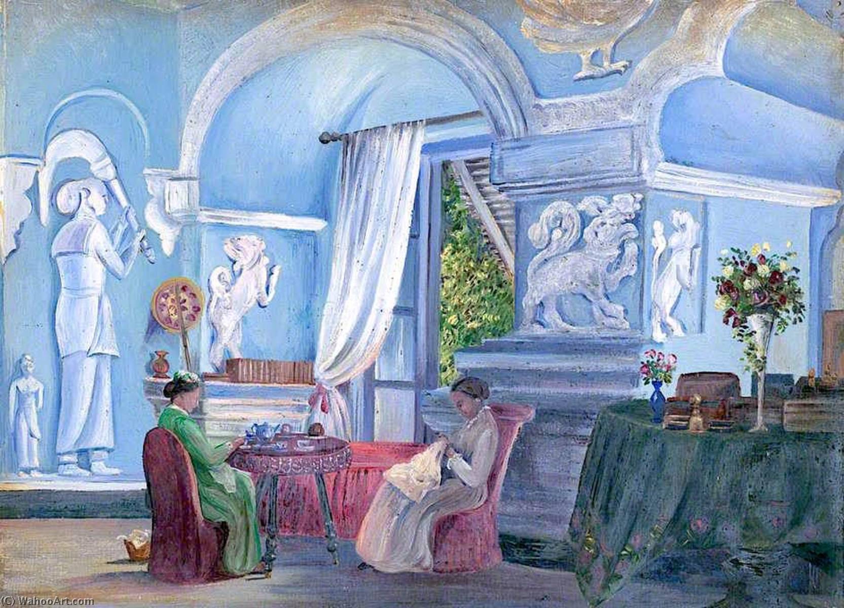 In The Old Palace, Kandy, Ceylon — Marianne North