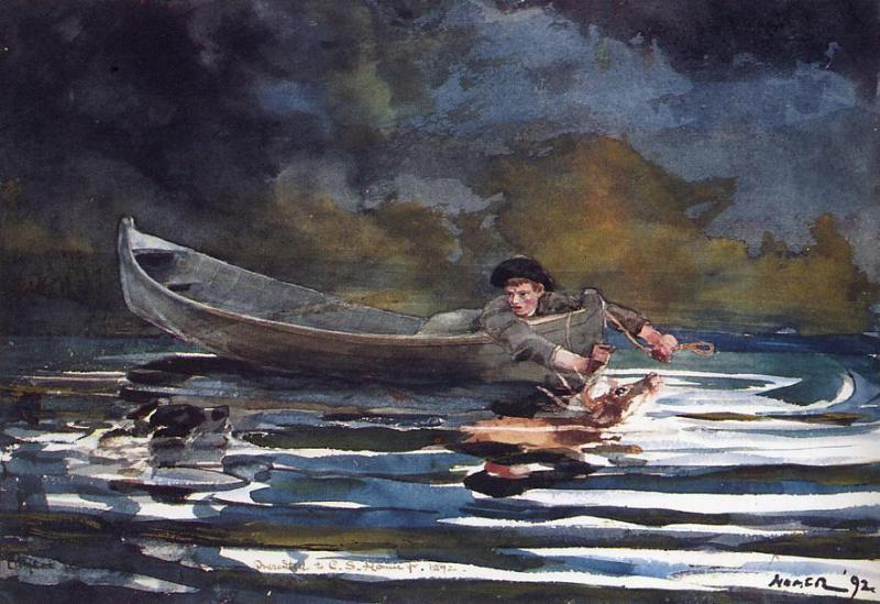 Hound And Hunter (sketch) — Winslow Homer