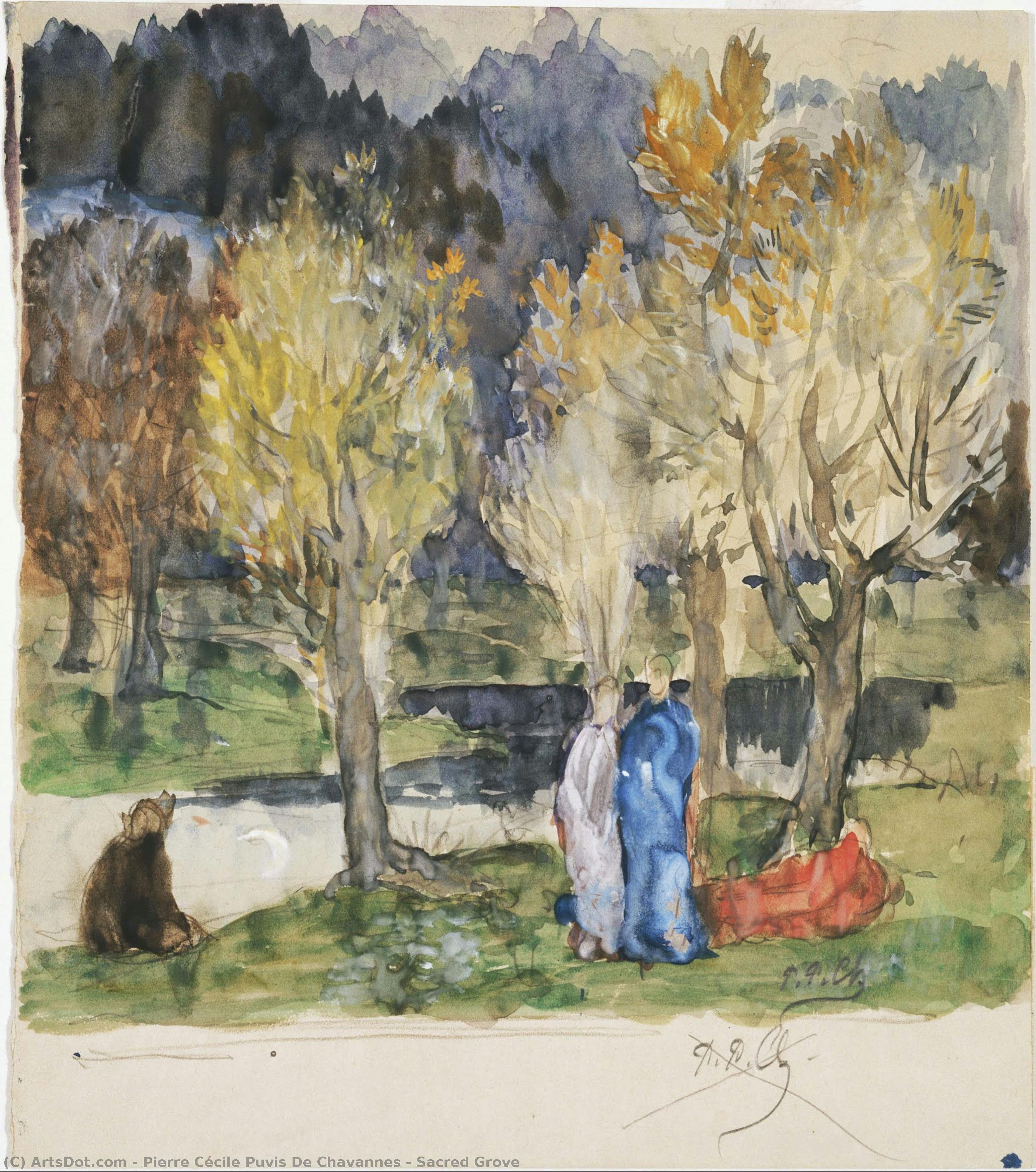Sacred Grove — Pierre Cécile Puvis De Chavannes