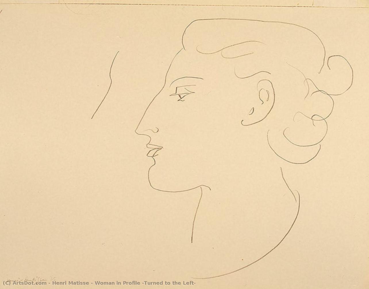 Woman In Profile (turned To The Left) — Henri Matisse
