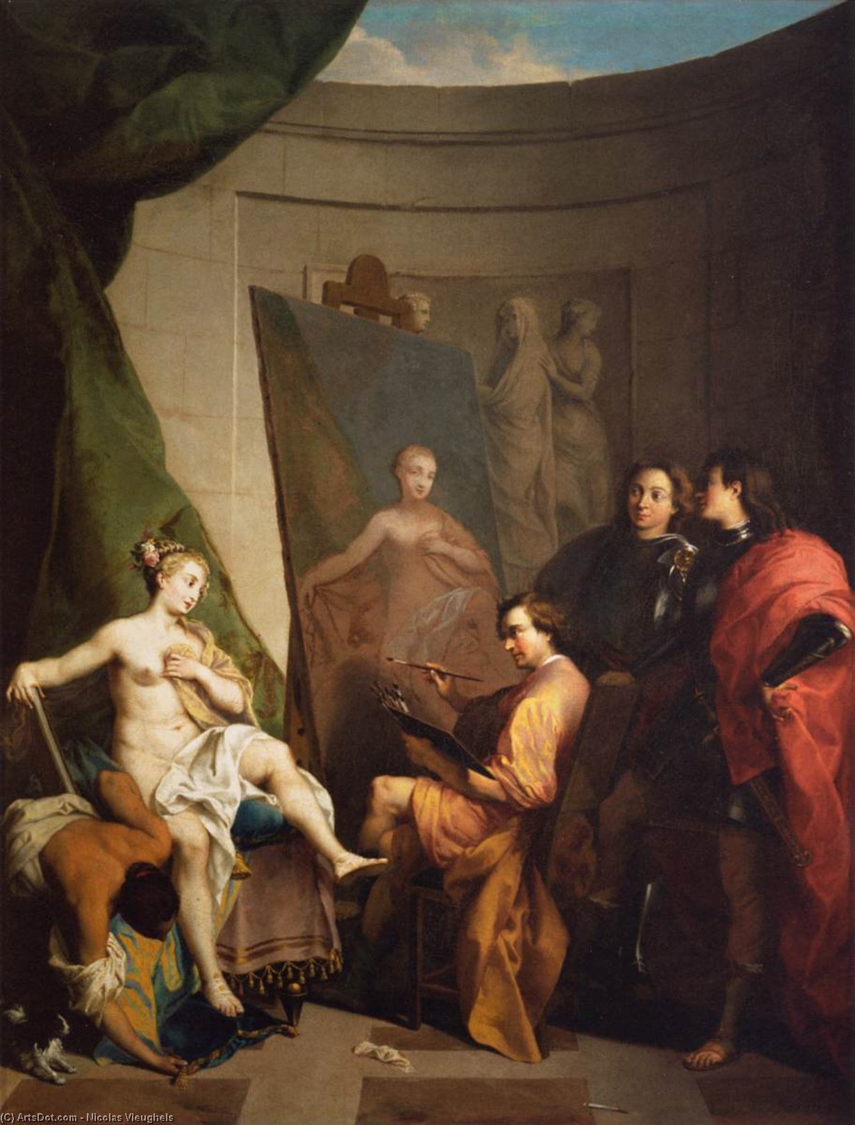 Apelles Painting Campaspe — Nicolas Vleughels