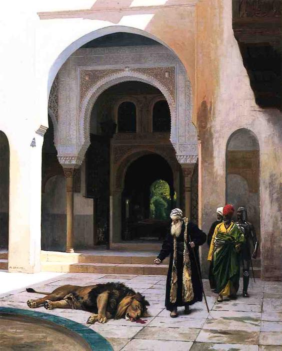 The Accursed Lion — Jean-léon Gérôme