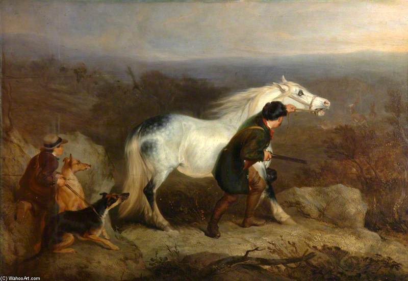 Stalking Stags In A Highland Landscape — Charles Hancock