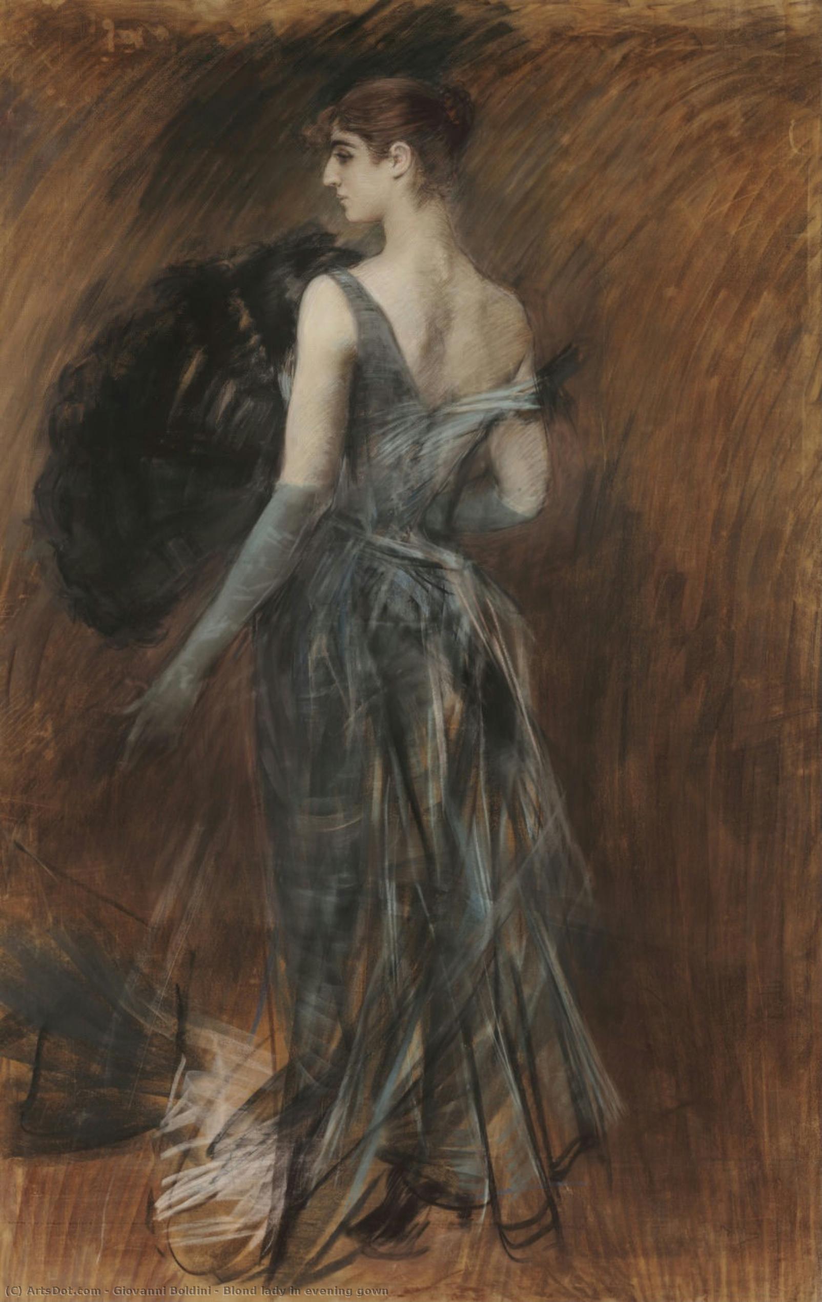 Blond Lady In Evening Gown — Giovanni Boldini