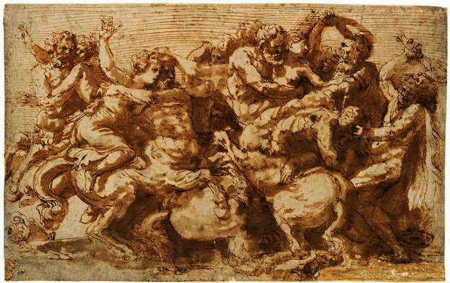 The Battle Of The Centaurs And Lapiths — Prospero Fontana