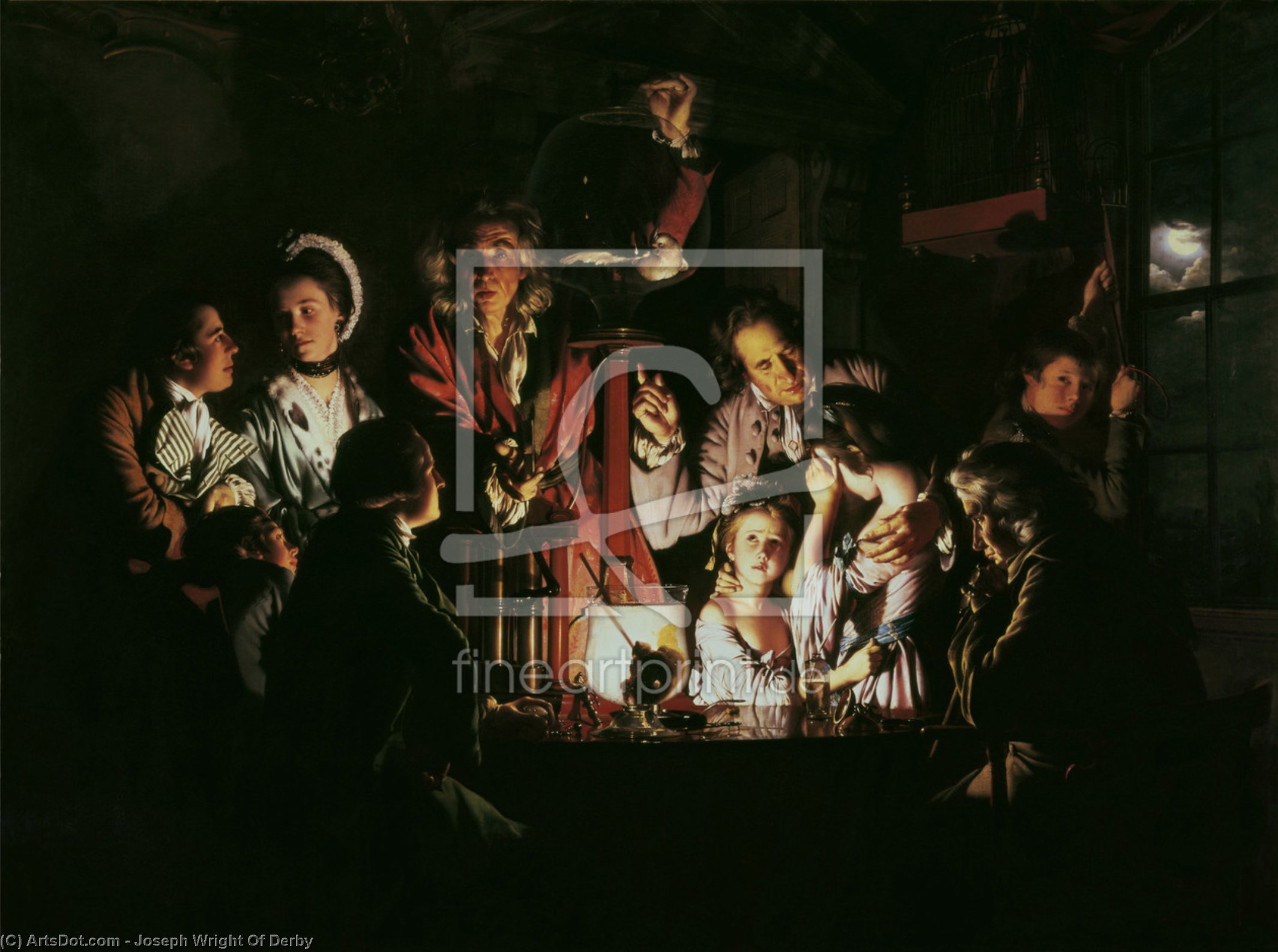 An Experiment On A Bird In The Air Pump — Joseph Wright Of Derby