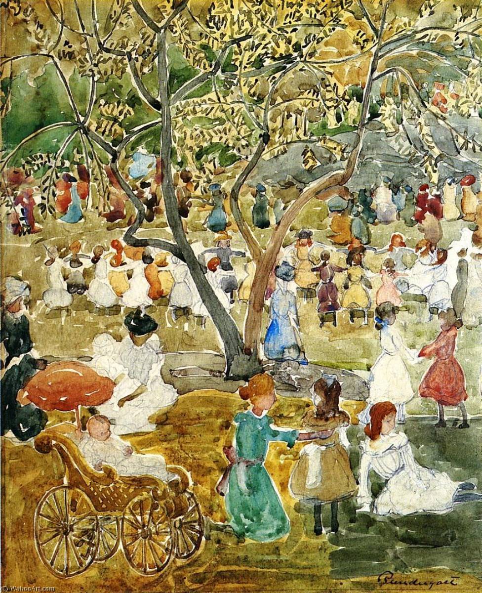 May Party (also Known As May Day, Central Park) — Maurice Brazil Prendergast