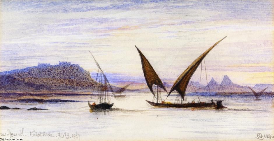 Feluccas On The Nile Near Abu-simbel — Edward Lear