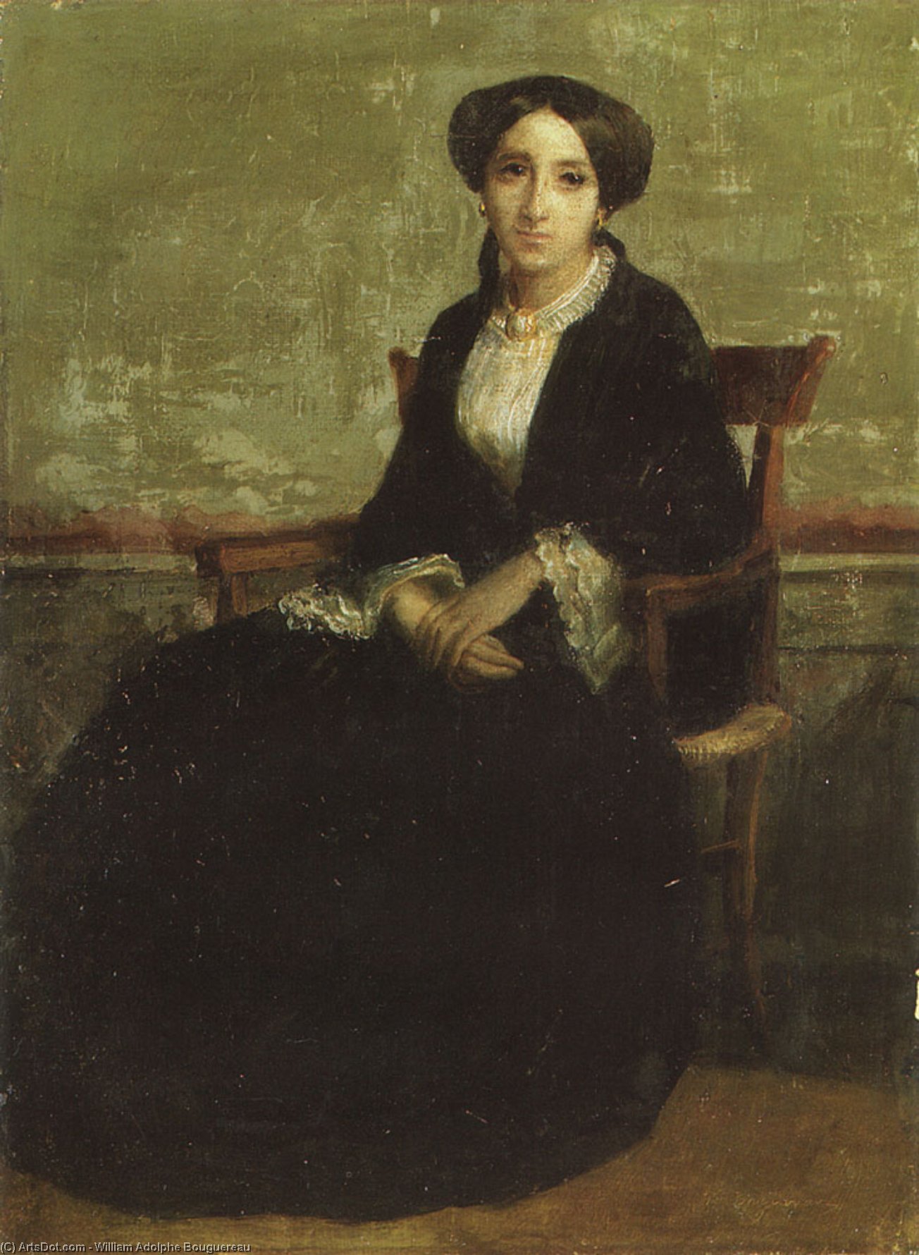 A Portrait Of Geneviève Bouguereau — William-adolphe Bouguereau