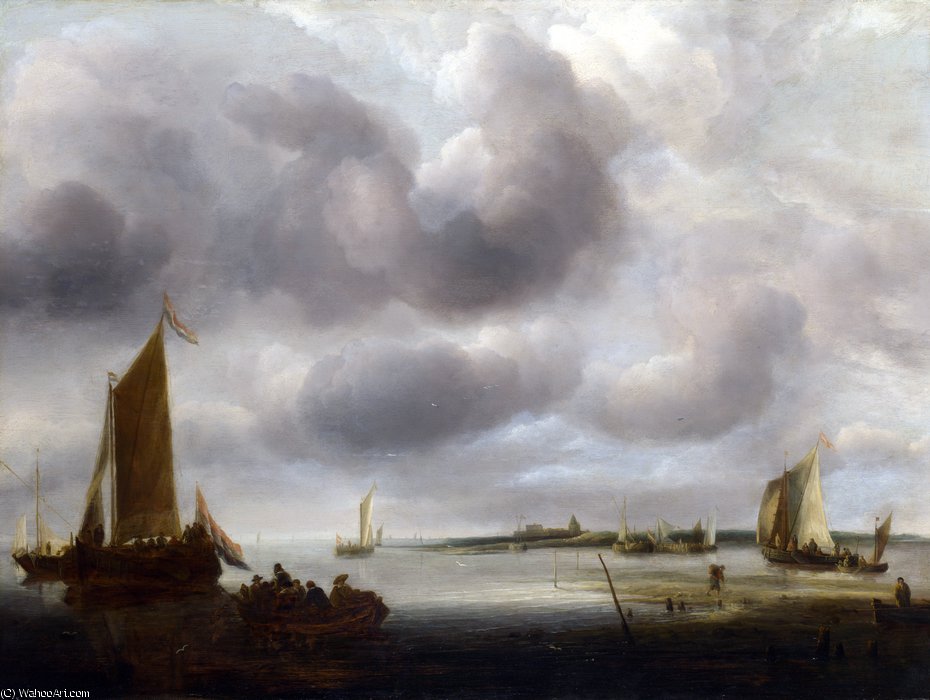 A Coast Scene — Jan Van De Cappelle