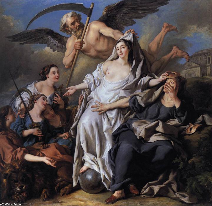 An Allegory Of Time Unveiling Truth — Jean François De Troy