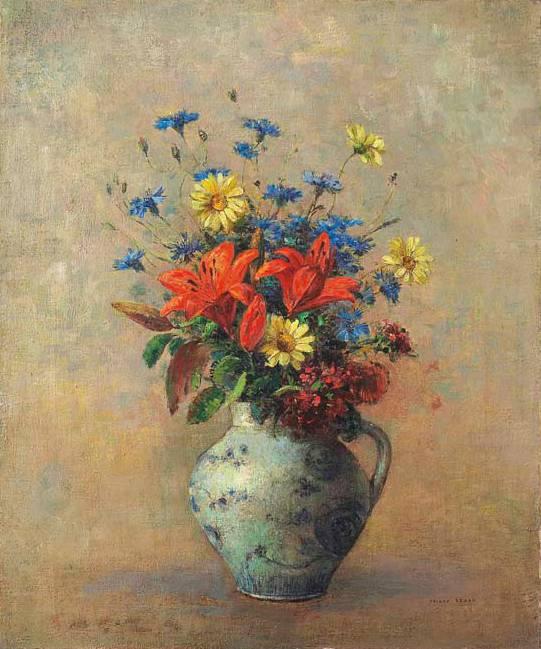 Vase De Fleurs — Odilon Redon