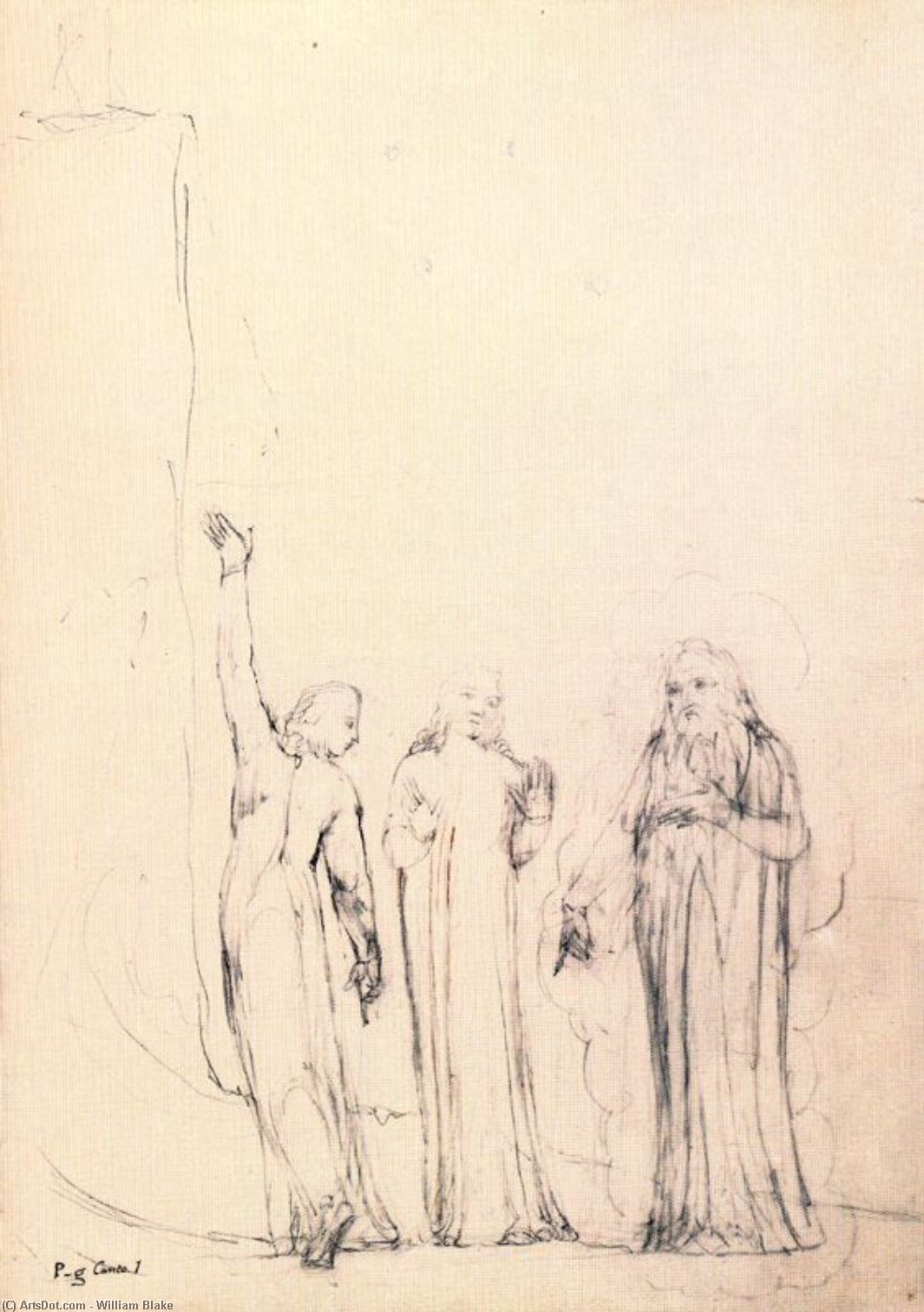 Dante, Virgil And Cato — William Blake