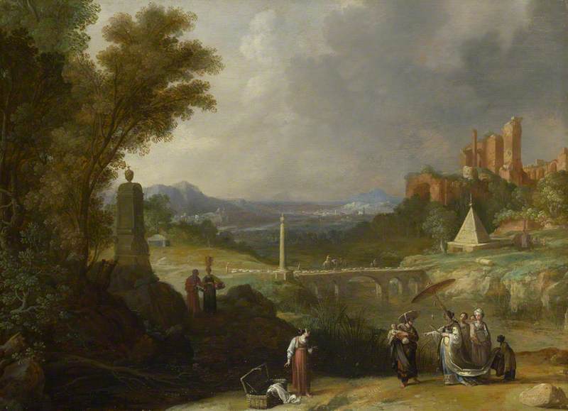 The Finding Of The Infant Moses By Pharaoh's Daughter — Bartholomeus Breenbergh