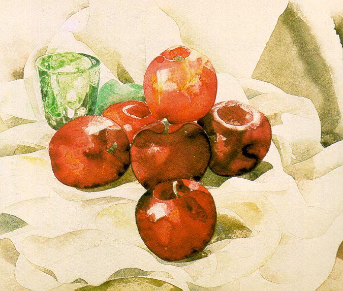 Still Life With Apples And A Green Glass — Charles Demuth