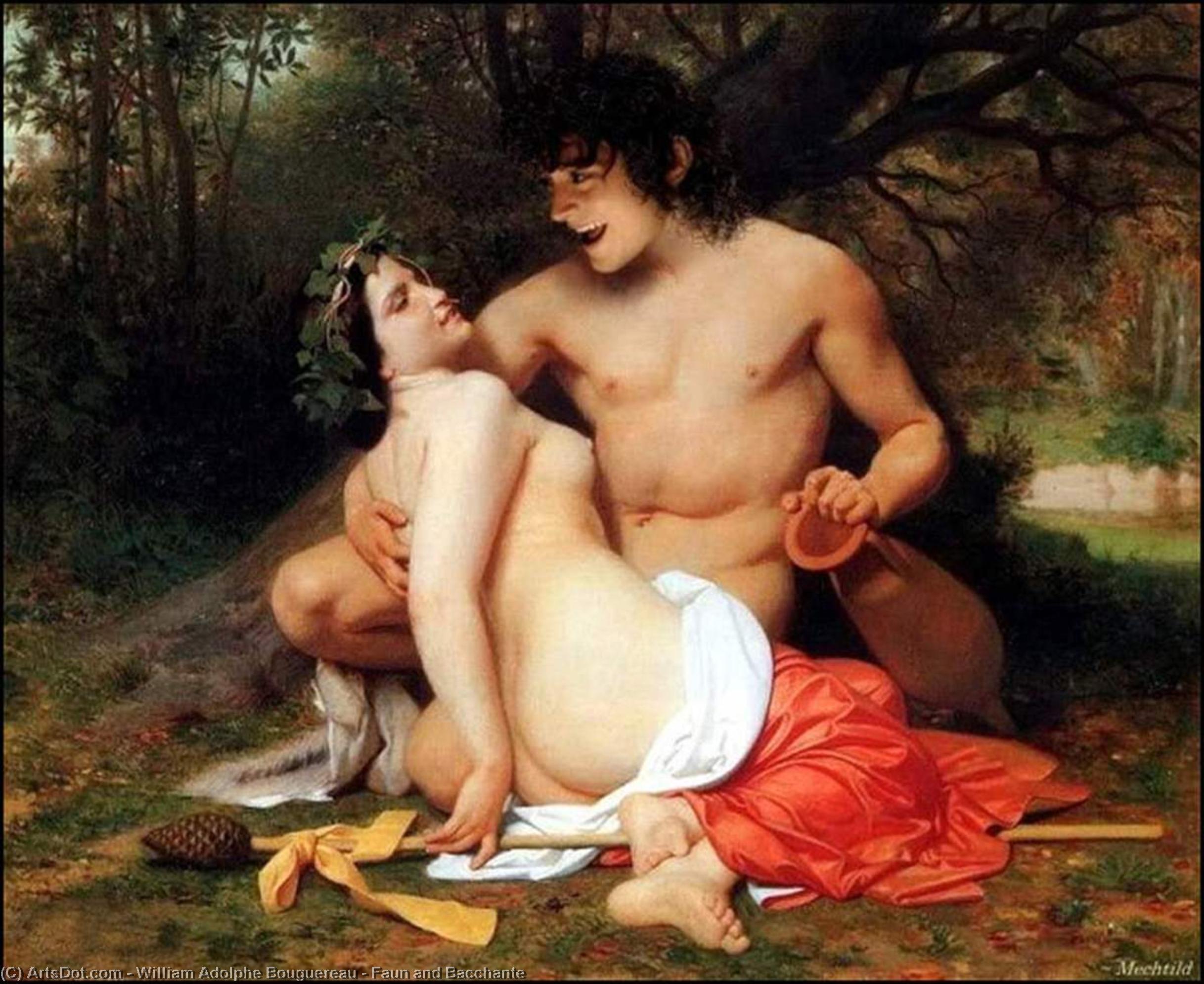 Faun And Bacchante — William-adolphe Bouguereau