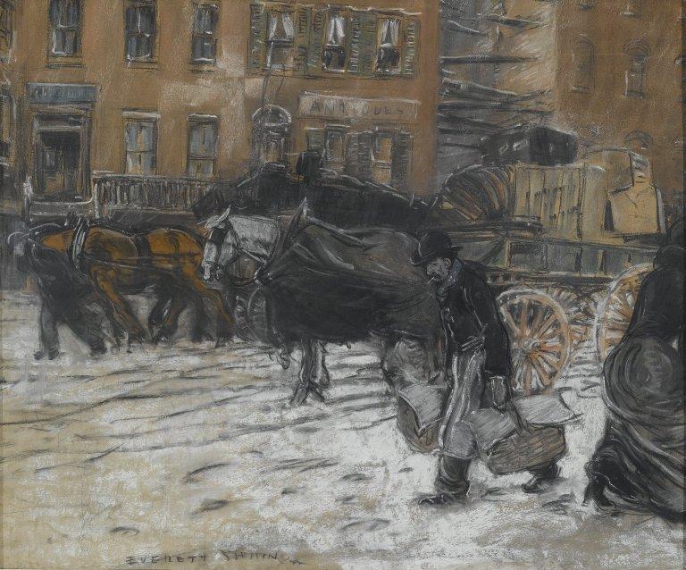 Winter On 21st Street, New York — Everett Shinn