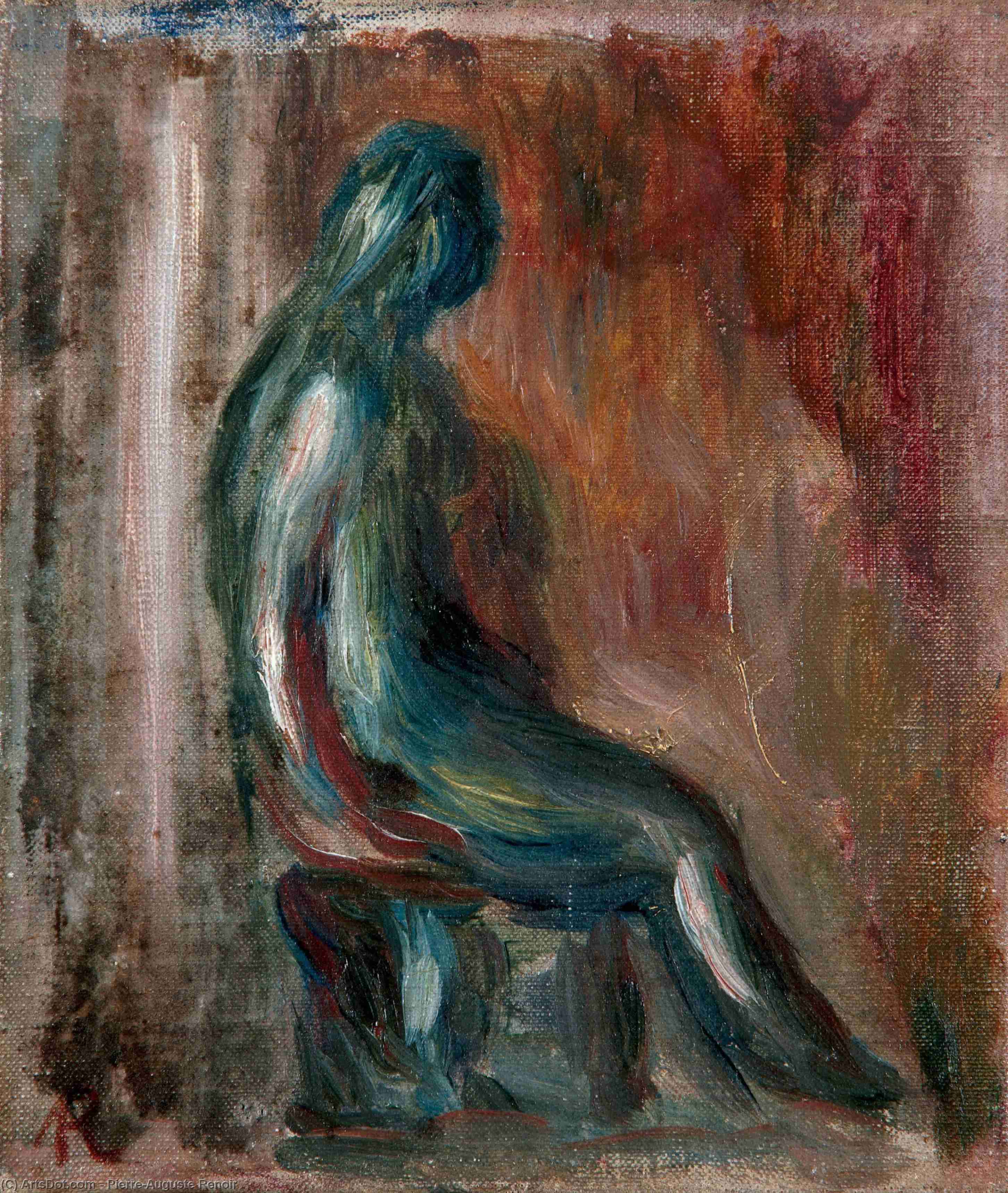 Study Of A Statuette By Maillol — Pierre-auguste Renoir