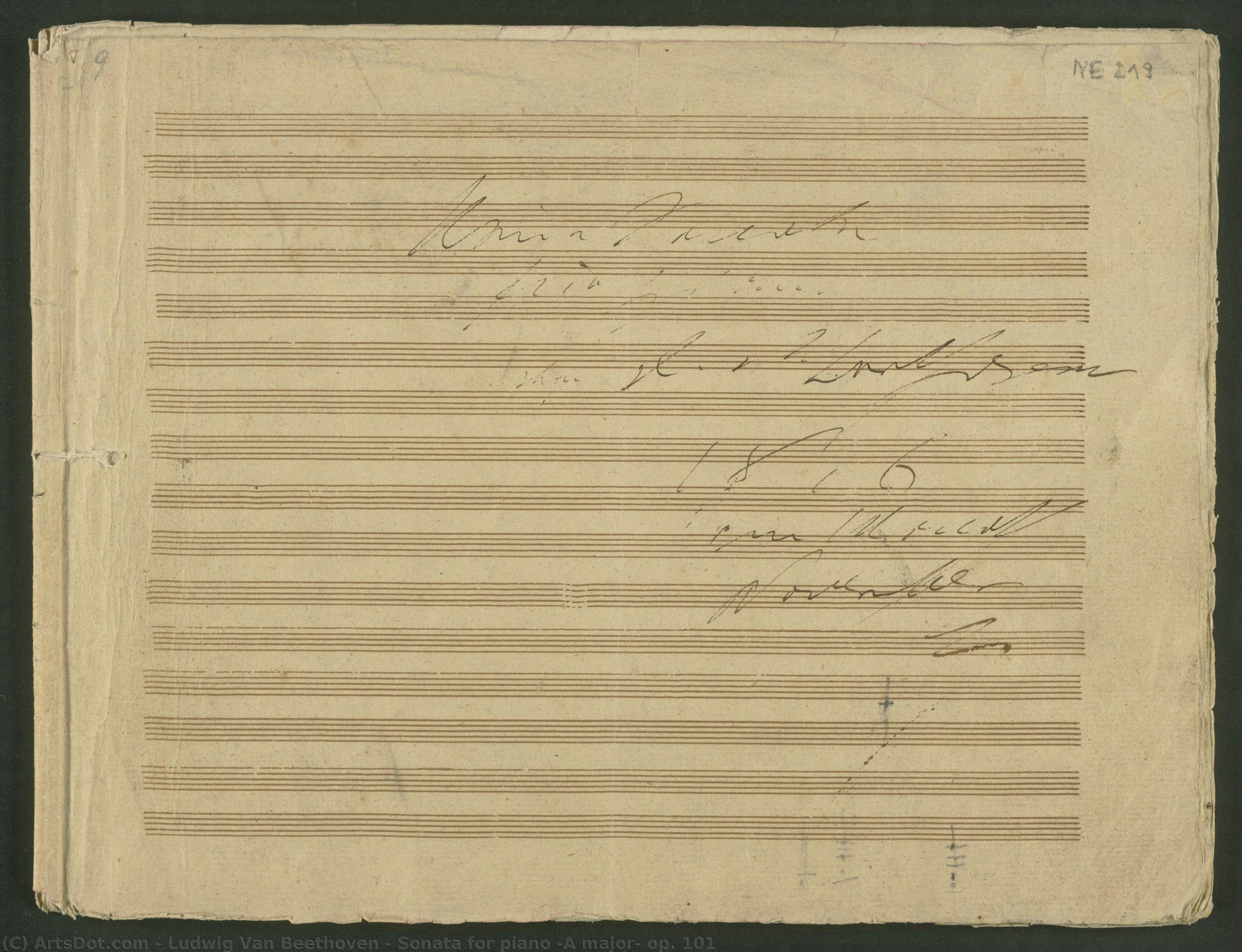 Sonata For Piano (a Major) Op. 101 — Ludwig Van Beethoven