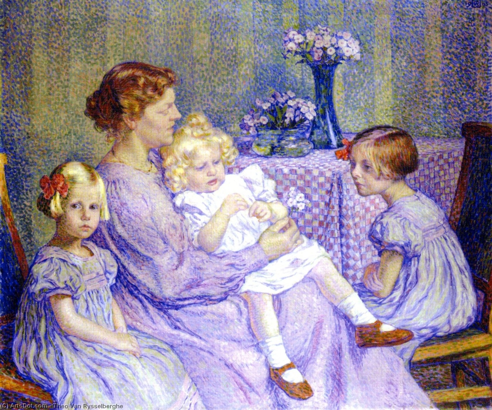 Madame Van De Velde And Her Children (also Known As Madame Van De Velde Et Ses Enfants) — Theo Van Rysselberghe
