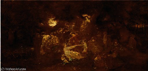 Dans Le Jardin — Adolphe Joseph Thomas Monticelli