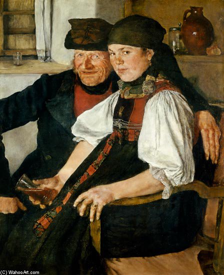 The Dissimilar Couple — Wilhelm Maria Hubertus Leibl