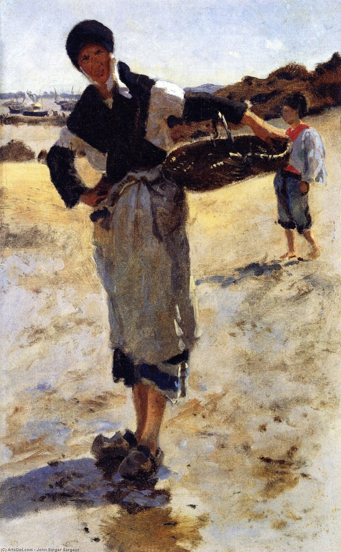 Study For 'oyster Gatherers At Cancale' — John Singer Sargent