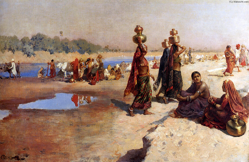 Water Carriers Of The Ganges — Edwin Lord Weeks