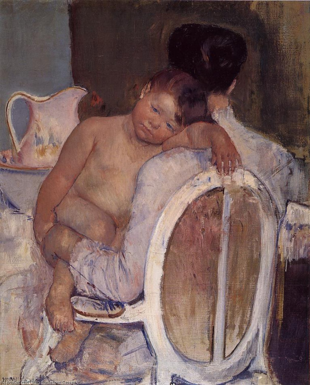 Mother Holding A Child In Her Arms — Mary Stevenson Cassatt
