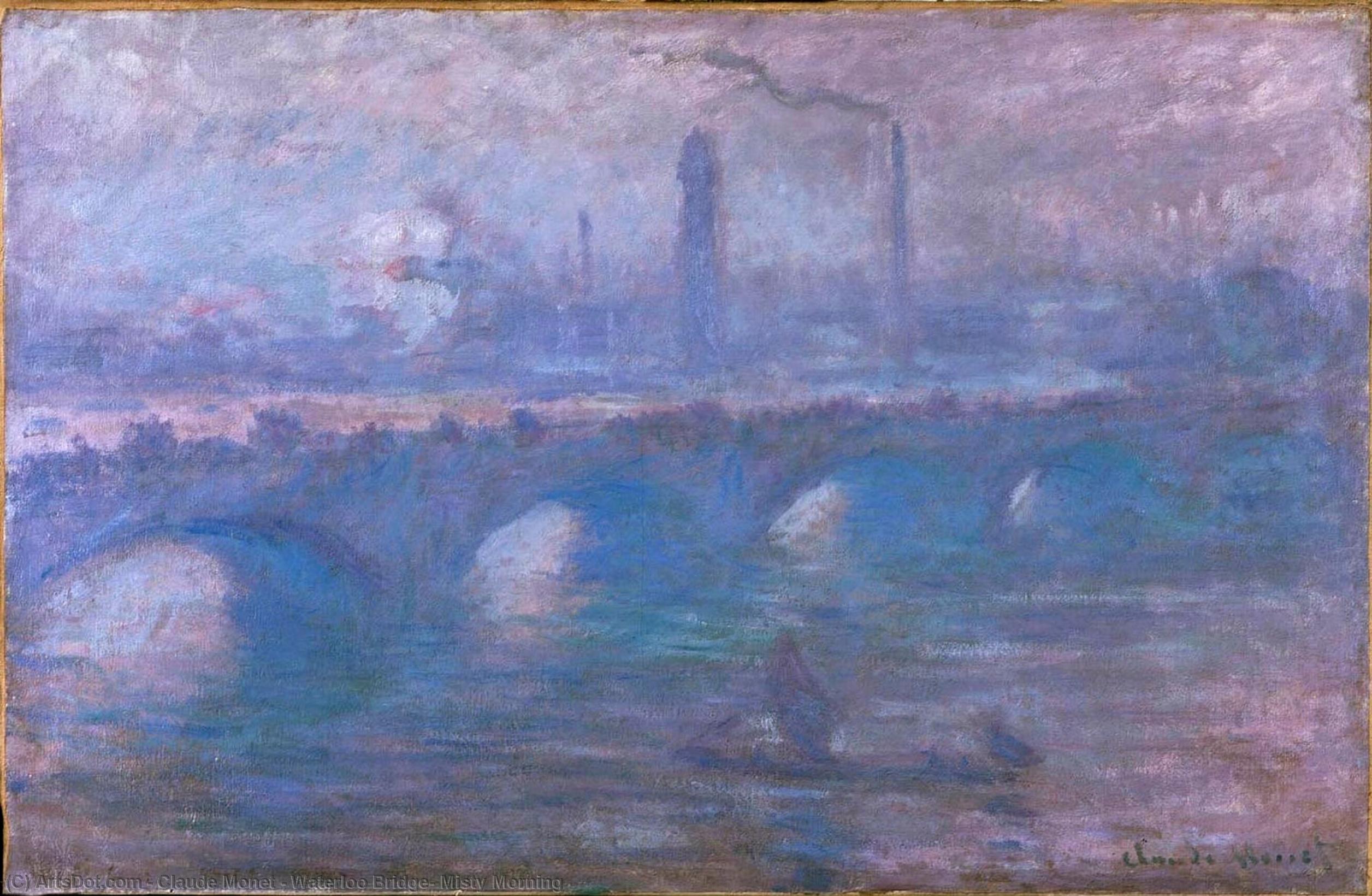 Waterloo Bridge, Misty Morning — Claude Monet