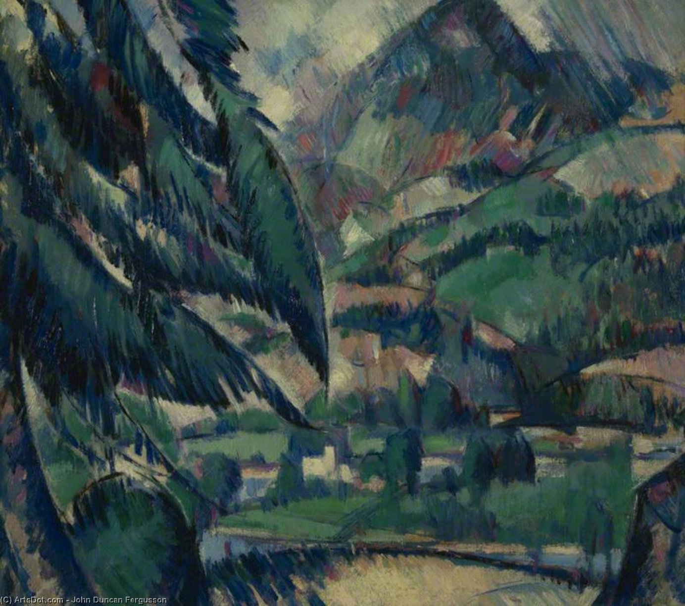 A Village In A Valley — John Duncan Fergusson