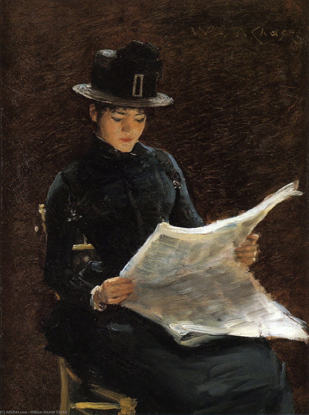 The Morning News — William Merritt Chase